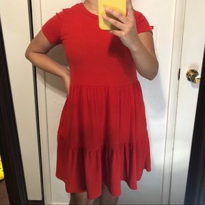 Short Sleeve Red Dress 🌹
